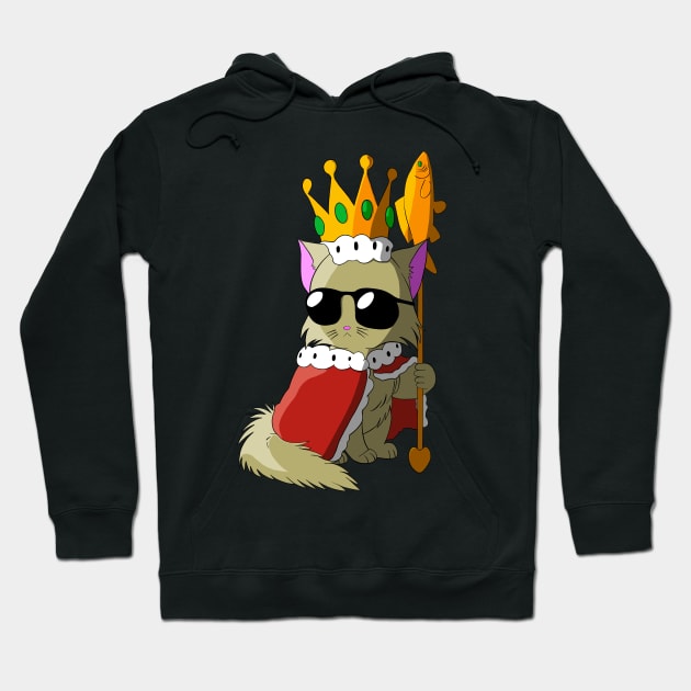 Cat King - Royal Kitty Hoodie by ro83land